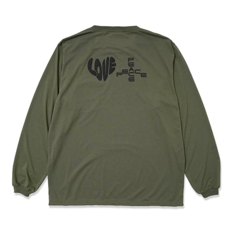 GARBAGE / POCKET LS TEE (L&P) / OLIVE (BLACK PRINT)
