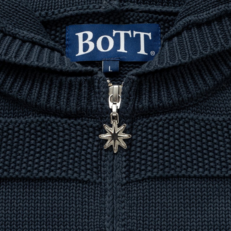 BoTT / KNIT ZIP HOODIE / NAVY | Sophomore