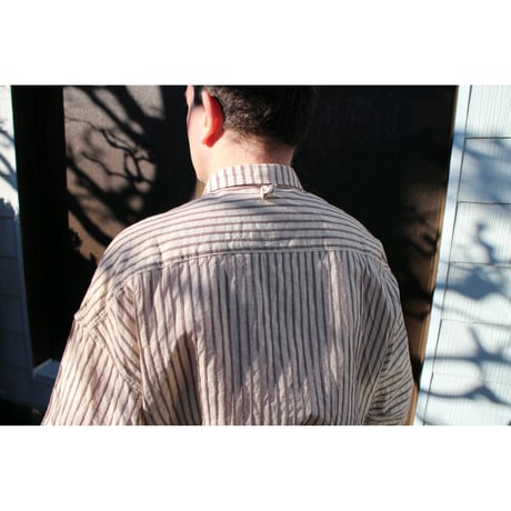 NOROLL / NORMAL SHIRT STRIPE S/S / BLUE