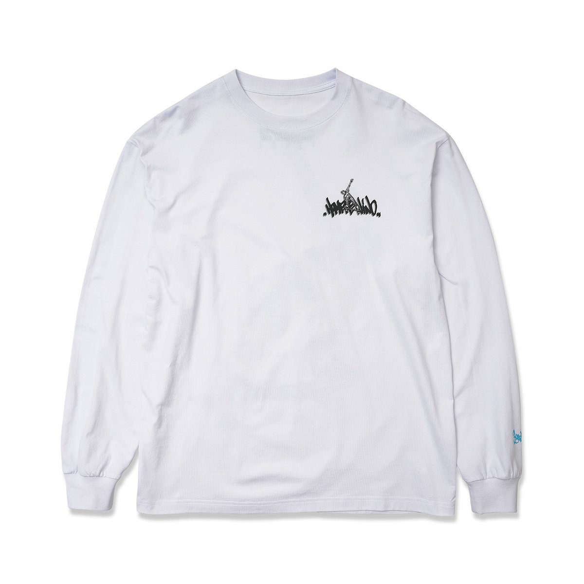 HOMBRE NINO / L/S PRINT TEE (SKATE) / WHITE | S