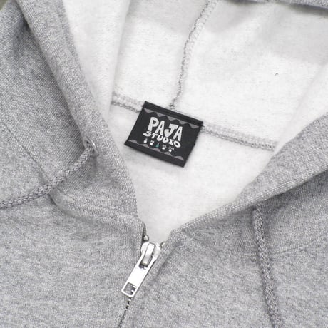 PAJA STUDIO / MATION LOGO ZIP-UP HOODIE / HEATHER GRAY