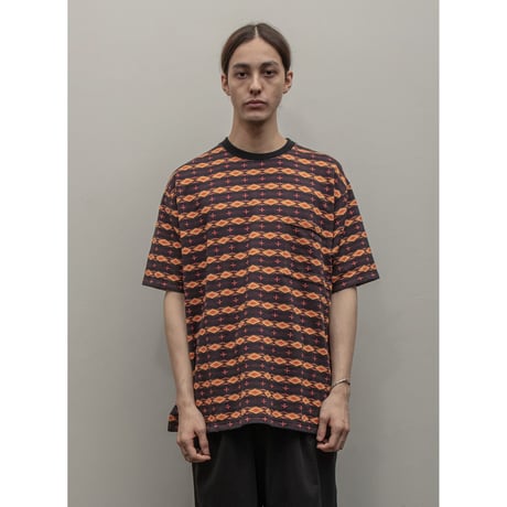 BAL / JACQUARD CREW NECK TEE / BLACK