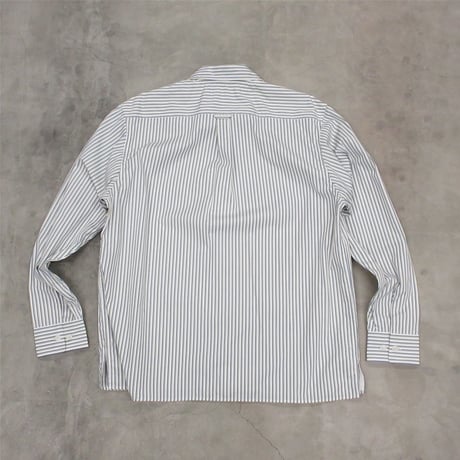 tone / SLIT COLLAR SHIRT / WHITE STRIPE
