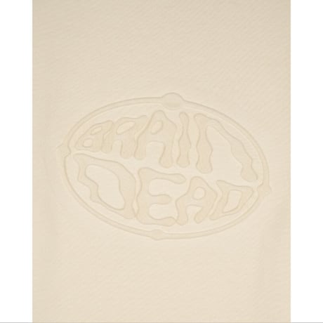 BRAIN DEAD / EMBOSSED WORLDWIDE SHORT SLEEVE FOOTBALL SHIRT / NATURAL