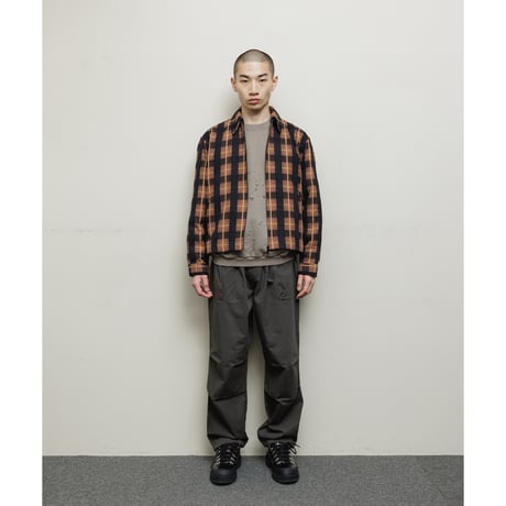 BAL / PLAID ZIP SHIRT BLOUSON / BROWN