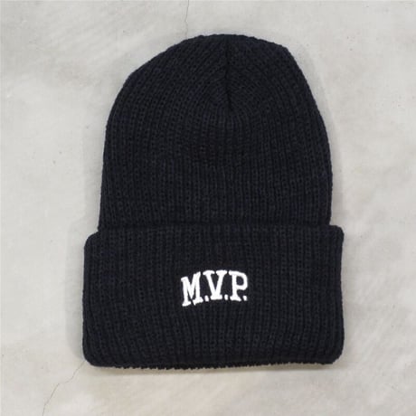 M.V.P. / LOGO KNIT CAP / NAVY