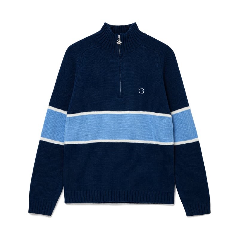 BoTT・HALF-ZIP DS KNIT BoTT / HALF-ZIP DRIVERS KNIT / NAVY | Sophomore