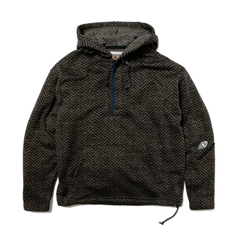 HOMBRE NINO / FLEECE HOODED PULL OVER / BROWN