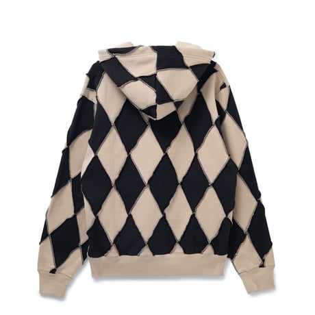 BoTT / PATCHWORK HOODIE / BLACK