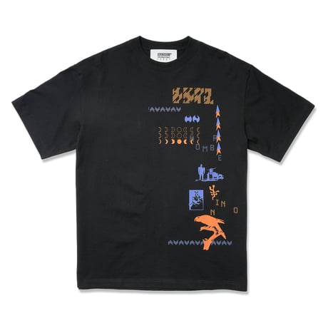 HOMBRE NINO / S/S PRINT TEE (CREATURE) / BLACK