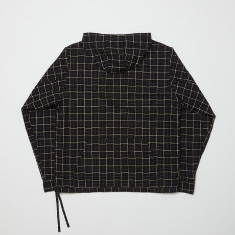 BAL / PULLOVER MEXICAN HOODED SHIRT / BLACK PLAID