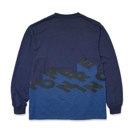 HOMBRE NINO / L/S PRINT TEE (BLOCK) / NAVY