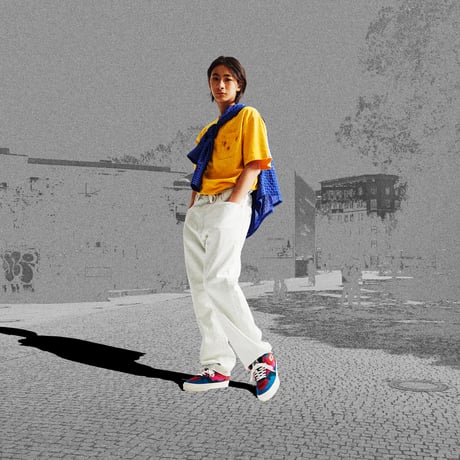 HOMBRE NINO / 5 POCKET PANTS / WHITE/LT.BLUE