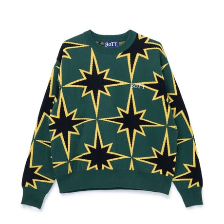 BoTT / SPARKLE COTTON SWEATER / GREEN