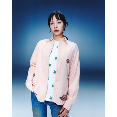BoTT / EMBROIDERED SEERSUCKER SHIRT / WHITE