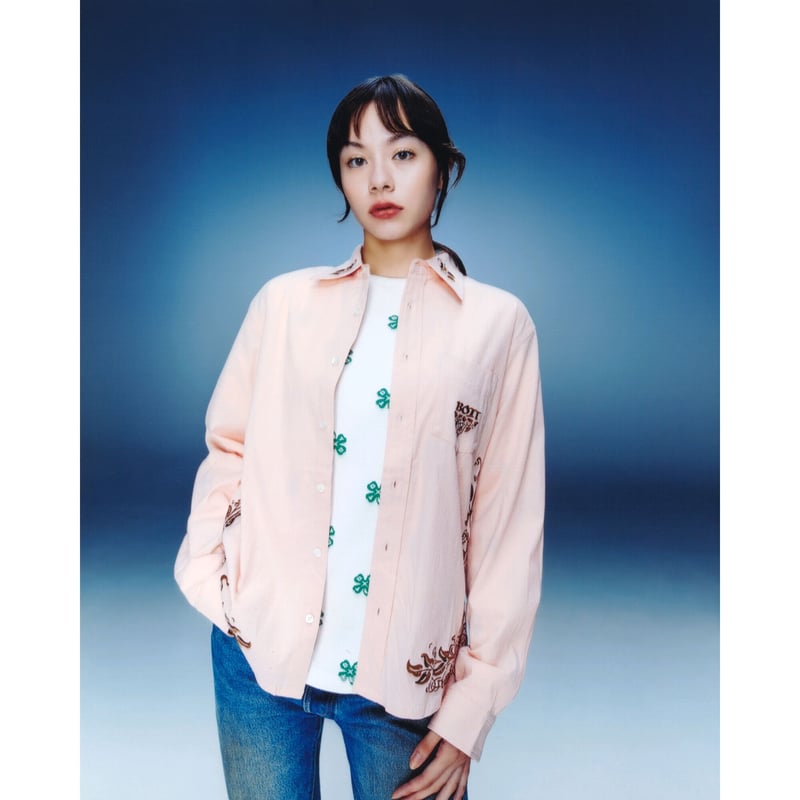 BoTT / EMBROIDERED SEERSUCKER SHIRT / WHITE | S