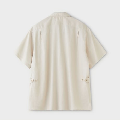 PHIGVEL MAKERS & Co. / SAFARI OPEN COLLAR SS SHIRT / IVORY