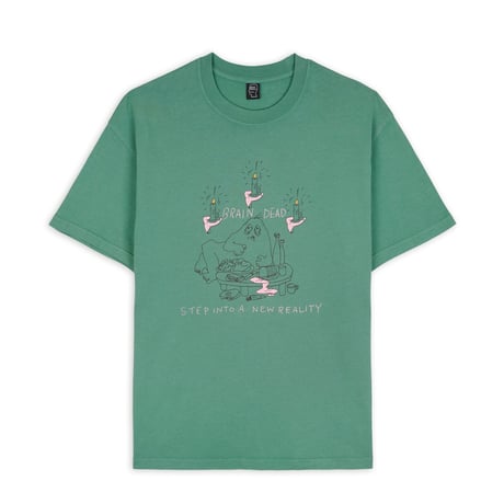 BRAIN DEAD / NEW REALITY T-SHIRT / GREEN
