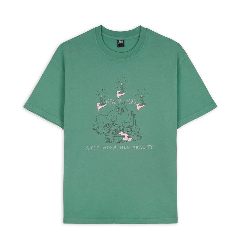 BRAIN DEAD / NEW REALITY T-SHIRT / GREEN | Soph
