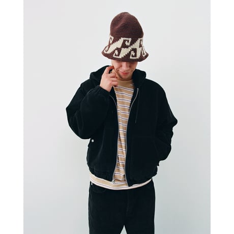STUSSY / WAVES KNIT BUCKET / BROWN