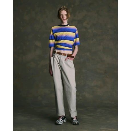 BAL / GRADIENT STRIPE CREW NECK TEE / BLUE
