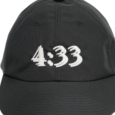 GARBAGE / PRE CURVE BRIM 6 PANEL CAP (4:33) / BLACK (WHITE EMB)