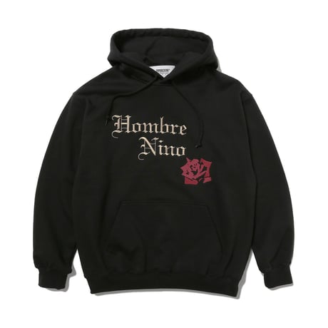 HOMBRE NINO / HOODED PULL OVER (ROSE) / BLACK