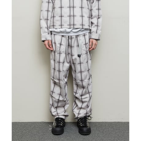 BAL / PLAID WIDE MOUNTAIN PANT / GRAY