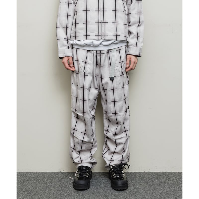 BAL / PLAID WIDE MOUNTAIN PANT / GRAY | Sophomore