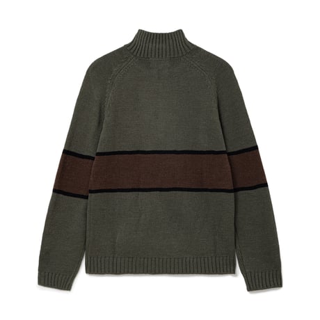 BoTT / HALF-ZIP DRIVERS KNIT / OLIVE