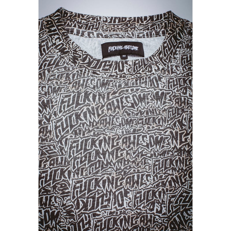 FUCKING AWESOME / BURNT STICKER STAMP TEE / AOP