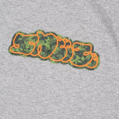 SNEEZE MAGAZINE / DIGI CAMO LS LOGO TEE / HEATHER GREY