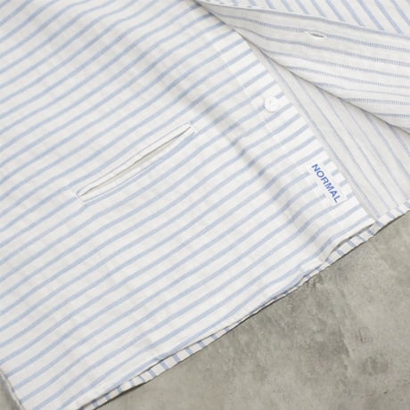 NOROLL / NORMAL SHIRT STRIPE S/S / BLUE