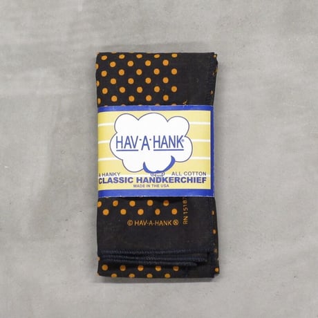 HAV-A-HANK / OVER DYED DOTS HANKY / ORANGE