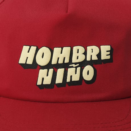 HOMBRE NINO / 5 PANEL CAP (DEADKEBAB PUFF LOGO) / RED