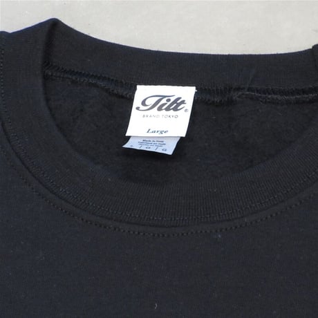 TILT / LEAF LOGO CREW SWEAT / BLACK