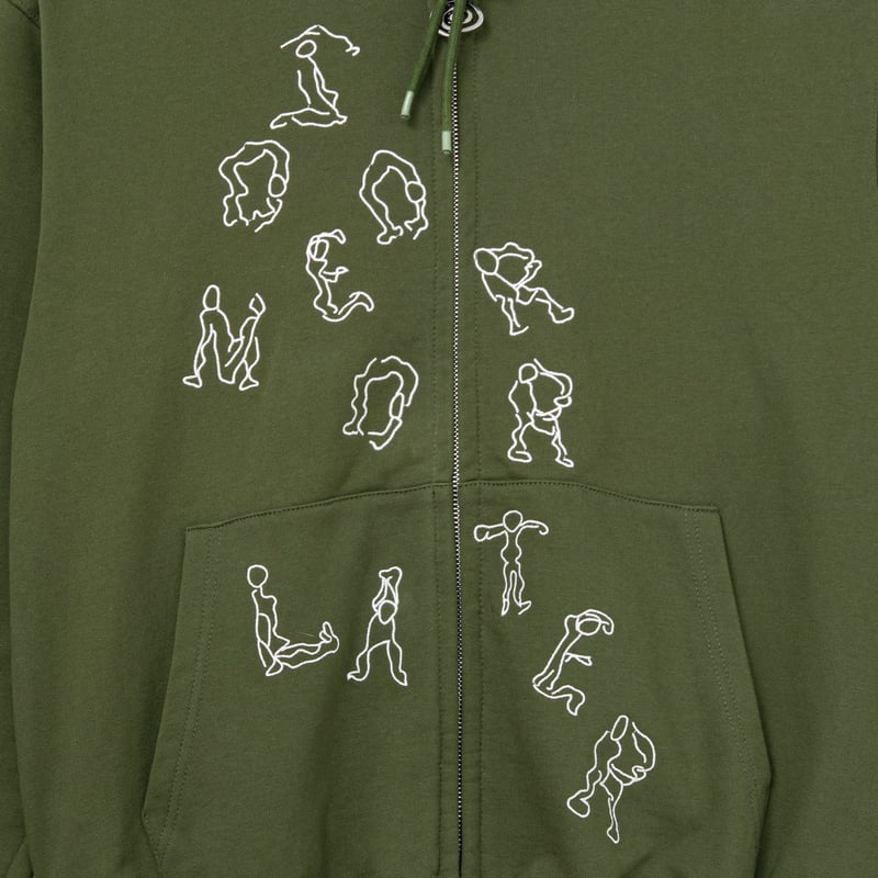 SOL soonerorlater / YOGA ZIP HOODIE / GREEN | S