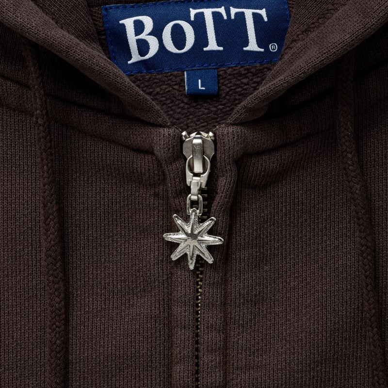 トップス Bott Washed Script Logo Zip Hoodie BoTT / WASHED SCRIPT LOGO ZIP HOODIE / WASHED B