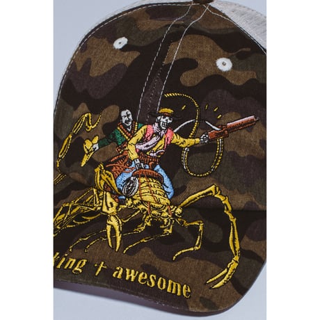 FUCKING AWESOME / SCORPION MESH TRUCKER HAT / CAMO / BLACK