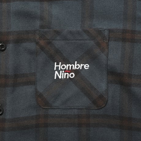 HOMBRE NINO / PLAID VENTILATION SHIRT / D GREEN