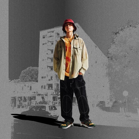 HOMBRE NINO / NYLON BUCKET HAT / BLUE