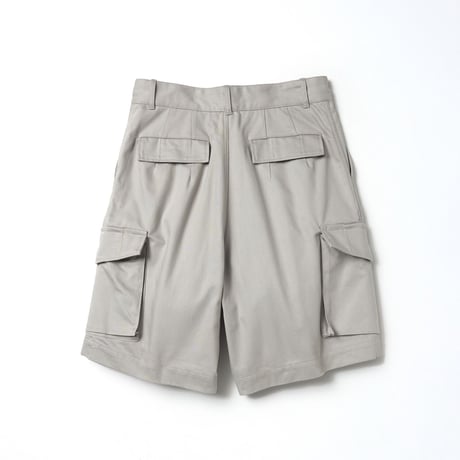tone / TWILL CARGO SHORTS / SILVER
