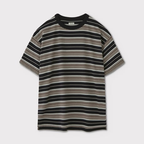 PHIGVEL MAKERS & Co. / BORDER SS TOP / NAVY x BROWN