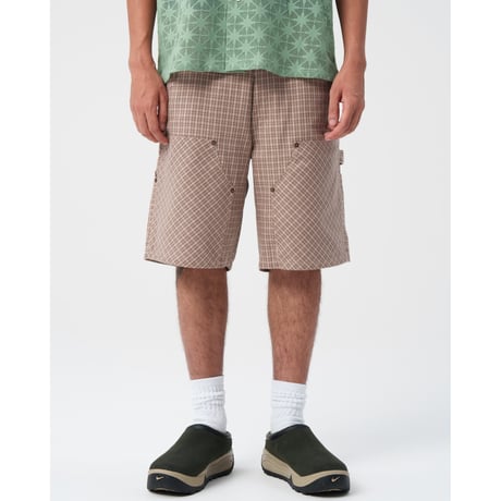BoTT / PLAID DOUBLE KNEE SHORT / NATURAL