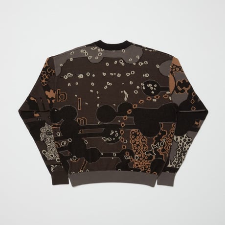 BAL / JACQUARD COTTON CREWNECK SWEATER / BLACK