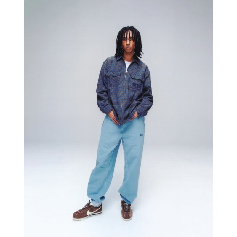 BoTT ZIP UP FLANNEL SHIRT NAVY