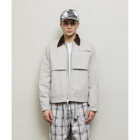 BAL / COTTON CANVAS STEALTH POCKET WORK JACKET / ECRU