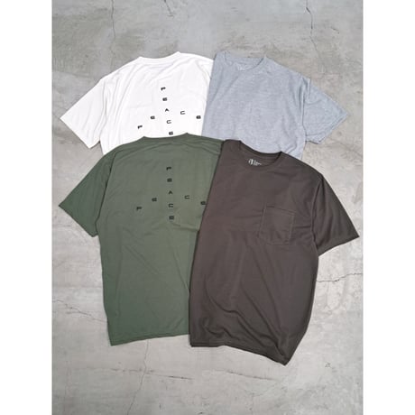 GARBAGE / POCKET TEE (BIG PEACE) / C.GREY (BLACK PRINT)