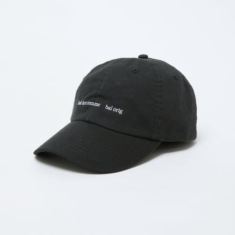 BAL / COTTON 6-PANEL HAT / BLACK