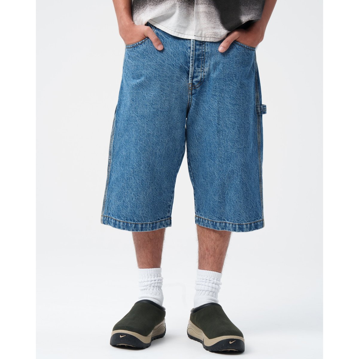 パンツ BOTT Sparkle Denim Painter Short BoTT / SPARKLE DENIM PAINTER SHORT / WASHED BLU